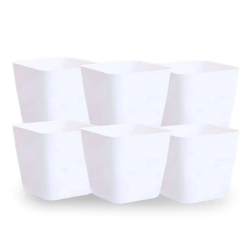 RootPod 1 - Square Planter (Set of 6) - White - Image 2