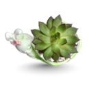 🐭🌸 Laxmi Kamal in Mouse Ceramic Pot – Cute & Auspicious Gift Set